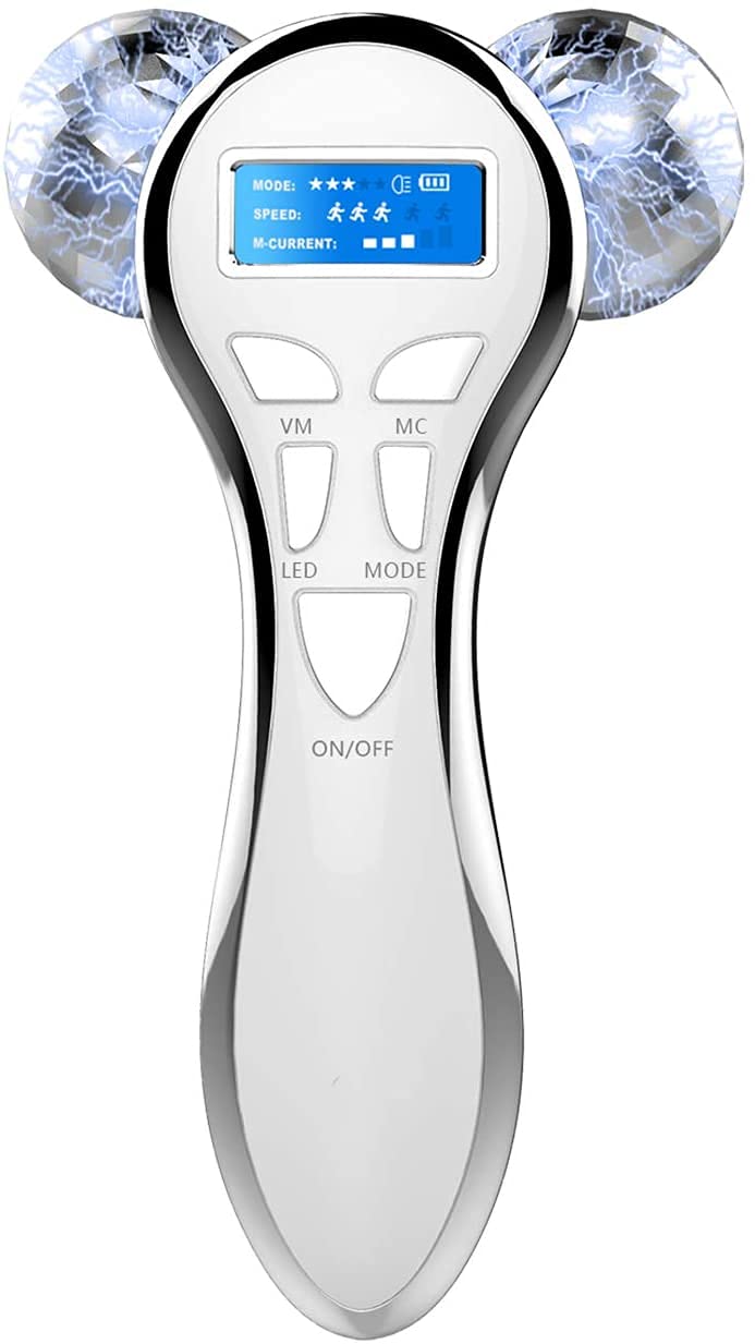 4D Microcurrent Facial Massage Roller Device