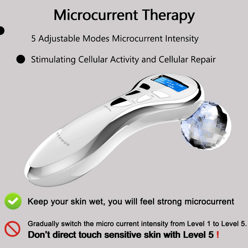 4D Microcurrent Facial Massage Roller Device