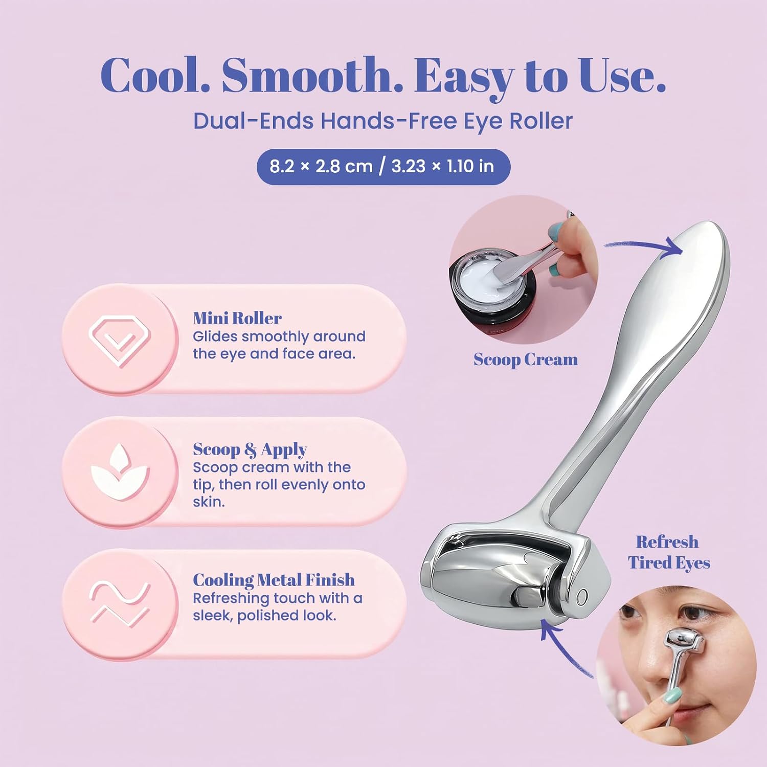 Stainless Steel Gua Sha and Roller Set