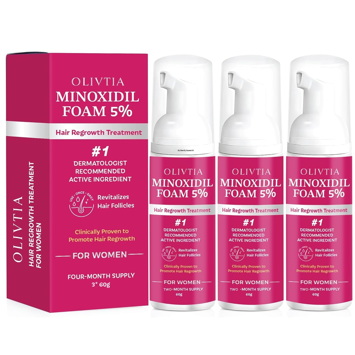 Minoxidil Hair Regrowth Foam Treatment Pack