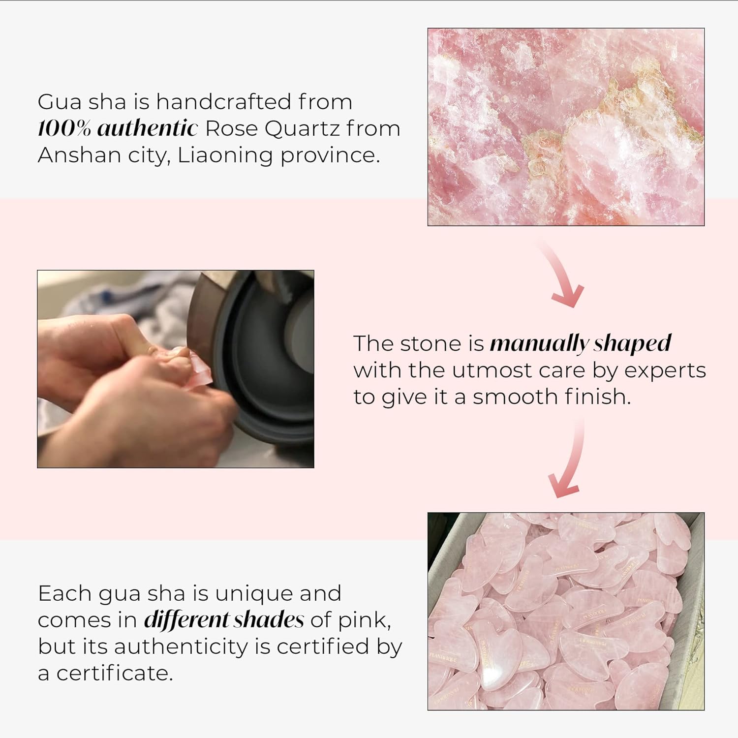 Rose Quartz Gua Sha Facial Tool
