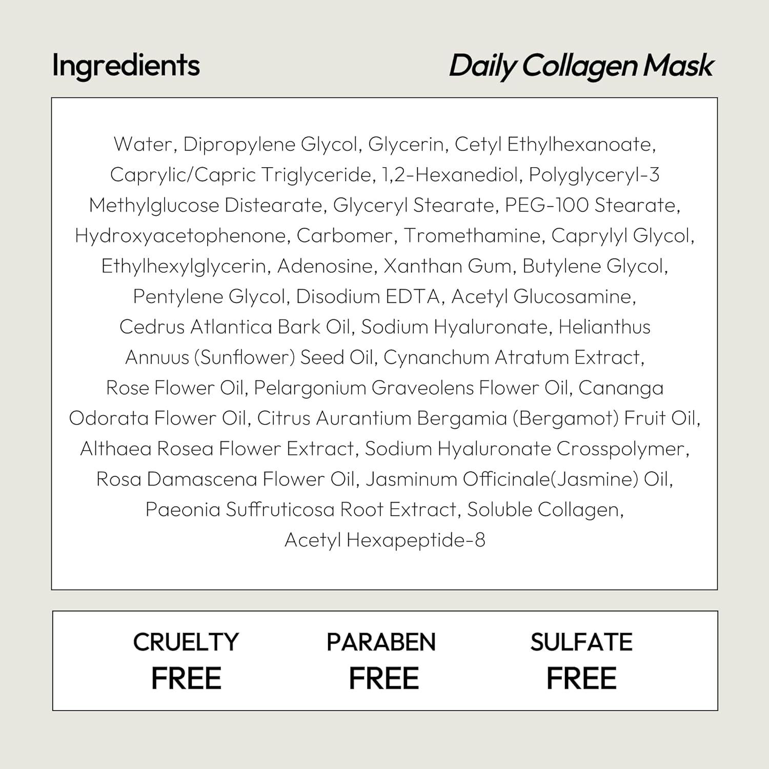 Collagen Firming Sheet Mask Five Pack