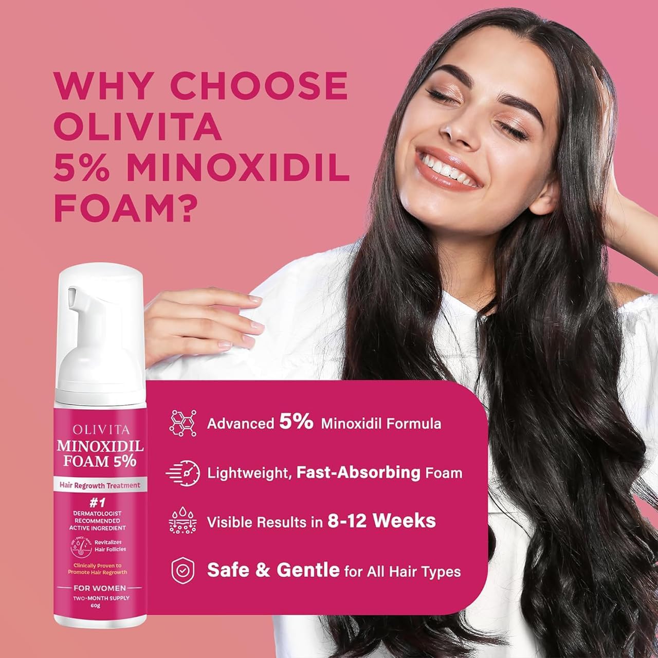 Minoxidil Hair Regrowth Foam Treatment Pack