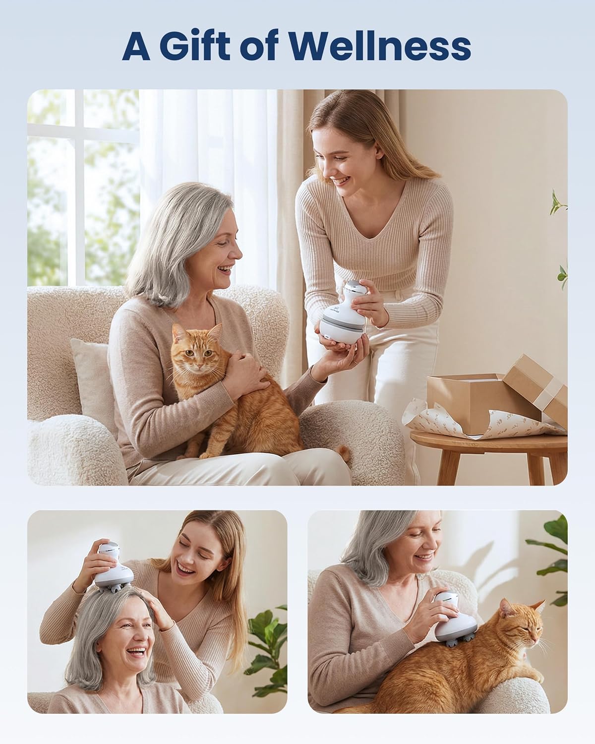 Rechargeable Electric Scalp Massager for Hair