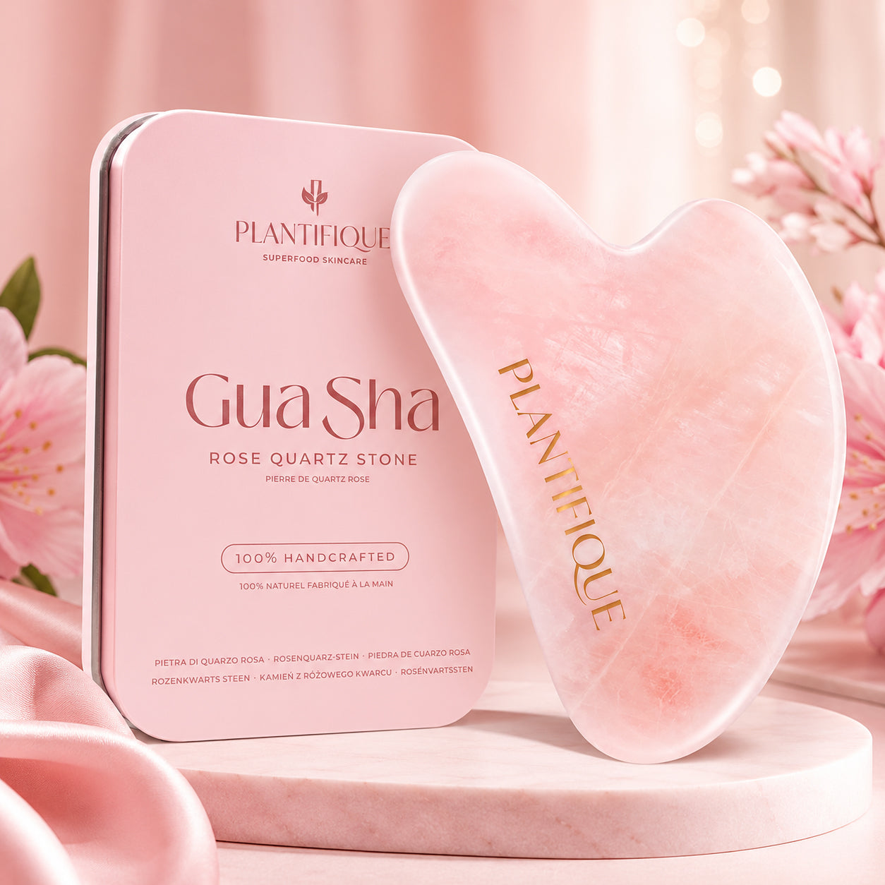 Rose Quartz Gua Sha Facial Tool